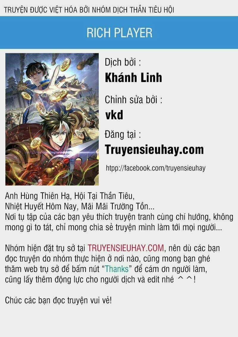 Rich Player - Người Chơi Khắc Kim Chapter 32 trang 0