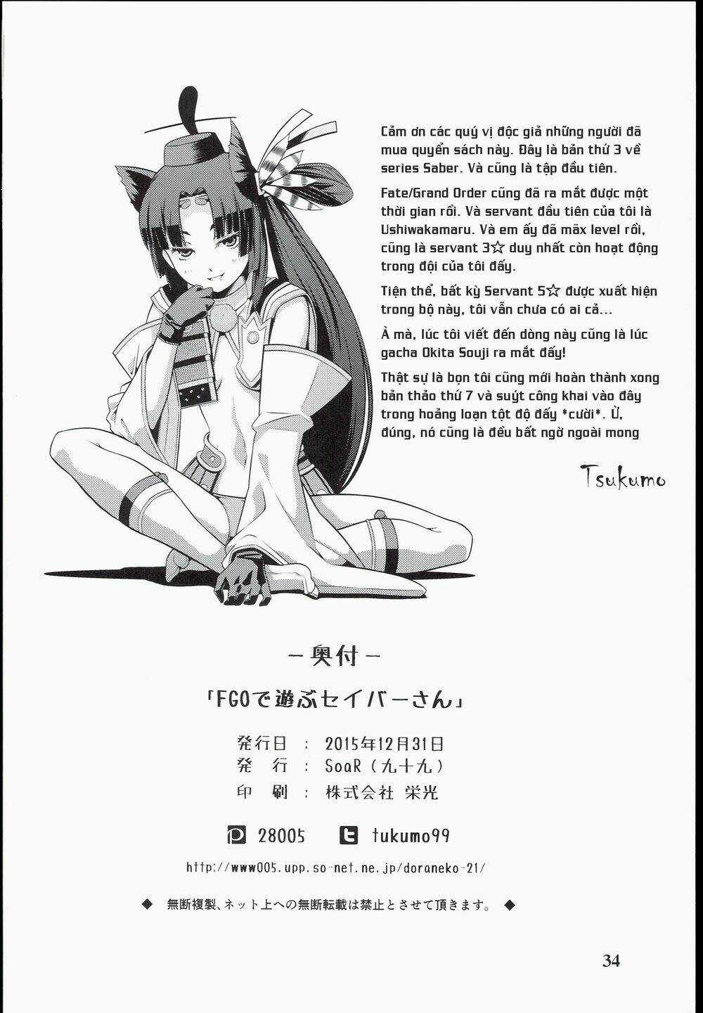 Saber-San Chơi Fgo! Chapter 1 trang 35