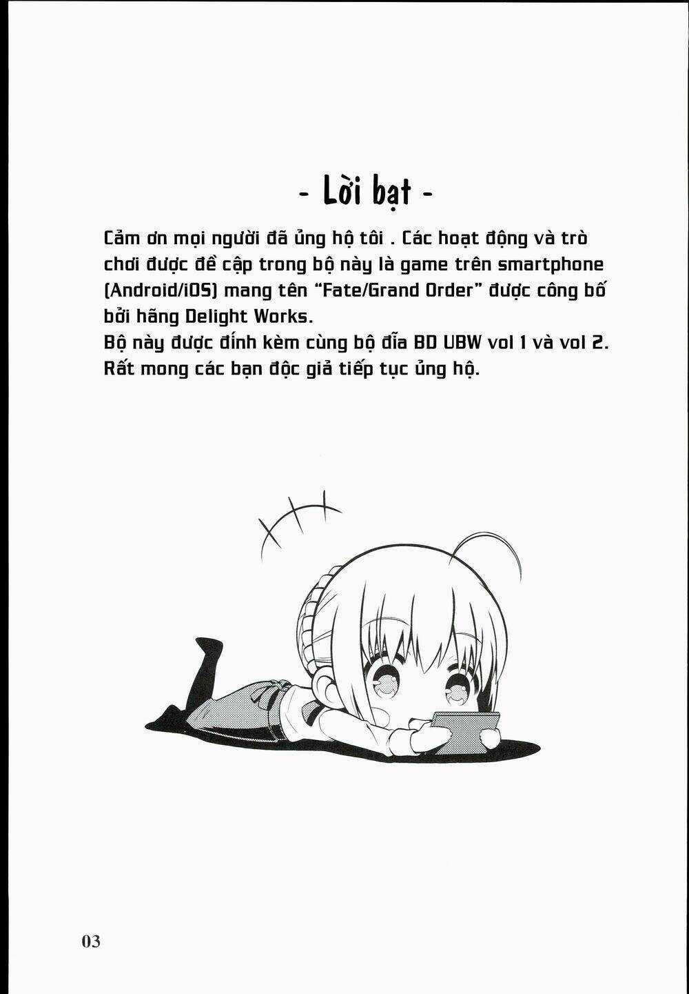 Saber-San Chơi Fgo! Chapter 1 trang 4