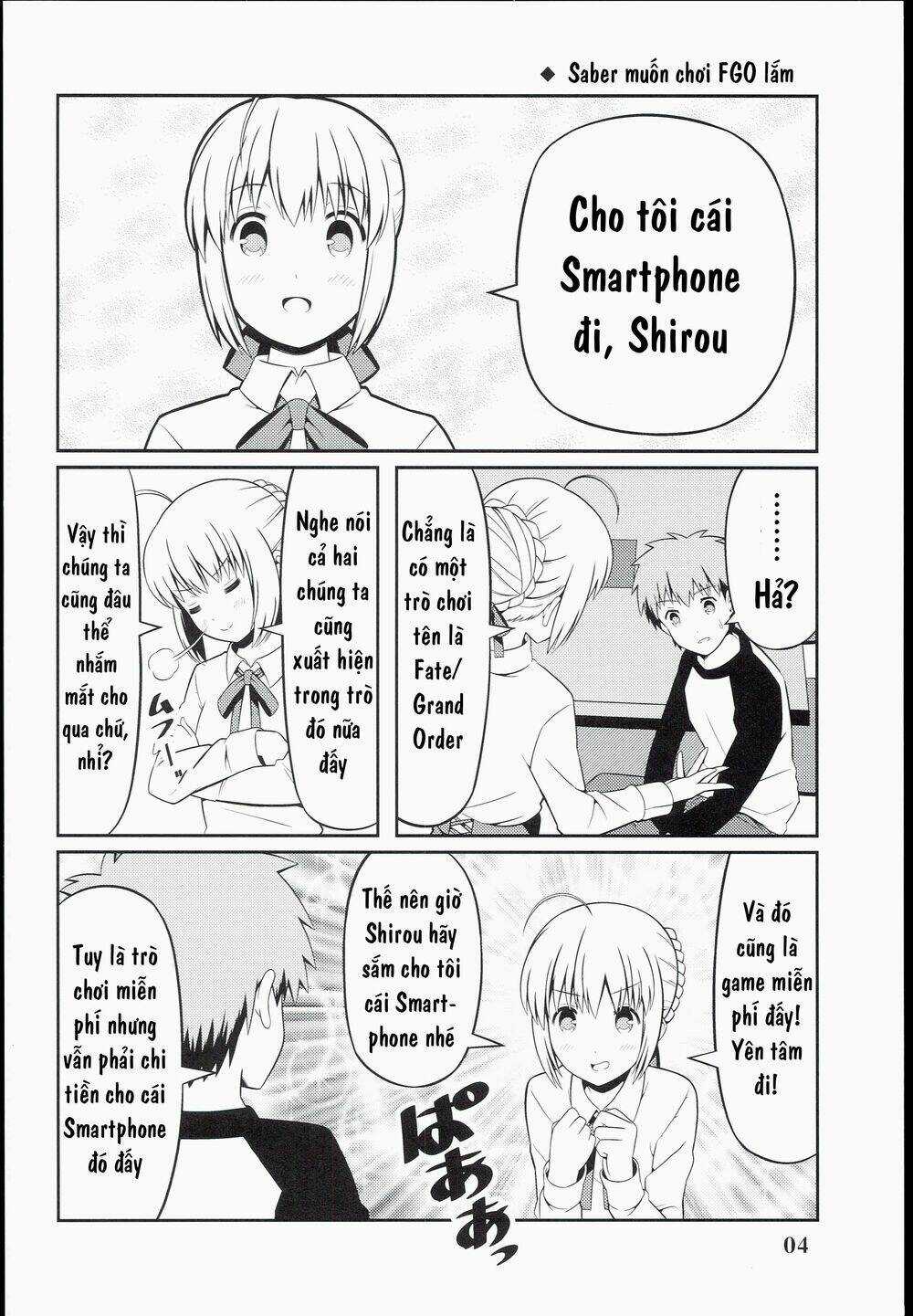 Saber-San Chơi Fgo! Chapter 1 trang 5