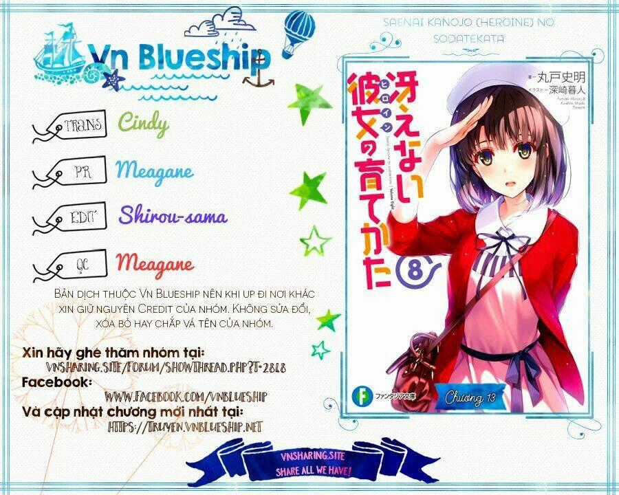 Saenai Kanojo No Sodatekata - Koisuru Metronome Chapter 13 trang 0