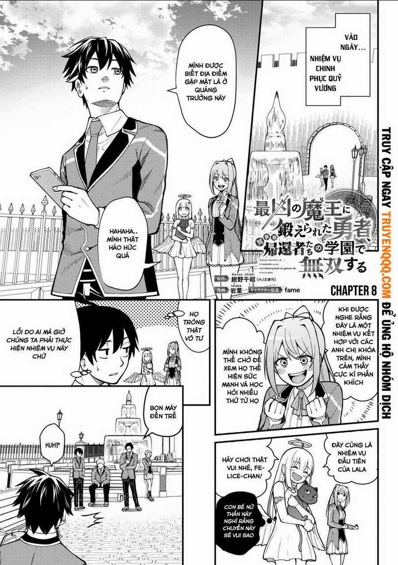 saikyou no maou ni kitaerareta yuusha isekai kikanshatachi no gakuen de musou suru Chapter 8 trang 2