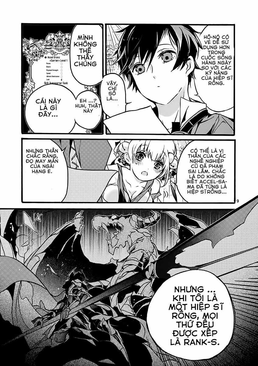 Saikyou-Shoku “Ryuu Kishi” Kara Shokyuu-Shoku “Hakobi-Ya” Ni Natta No Ni, Naze Ka Yuusha-Tachi Kara Chapter 1 trang 11