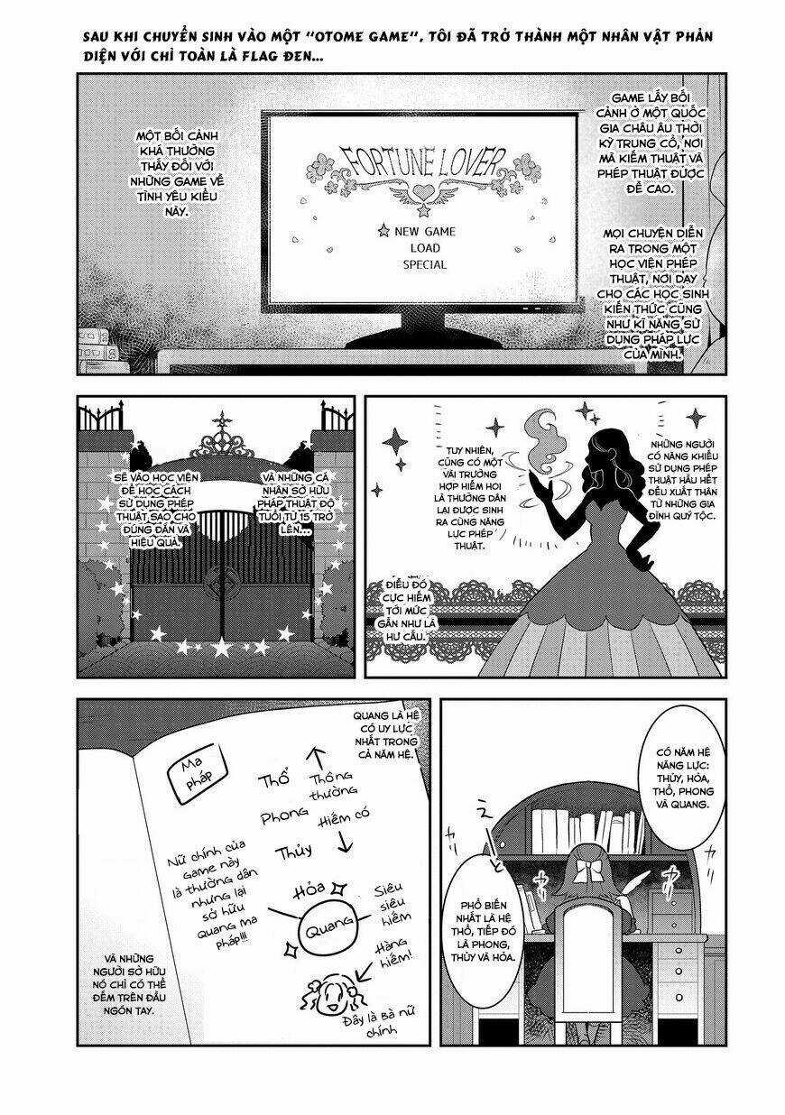 Sau Khi Được Tái Sinh, Tôi Bị Kéo Vào Game Otome Với Vai Trò Nữ Ác Nhân Và Bị Gắn Toàn Flag Đen... Chapter 1 trang 19