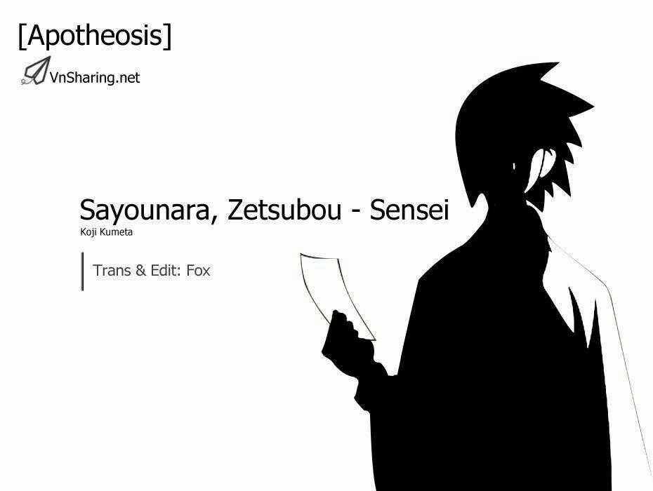 Sayounara, Zetsubou-Sensei Chapter 1 trang 0