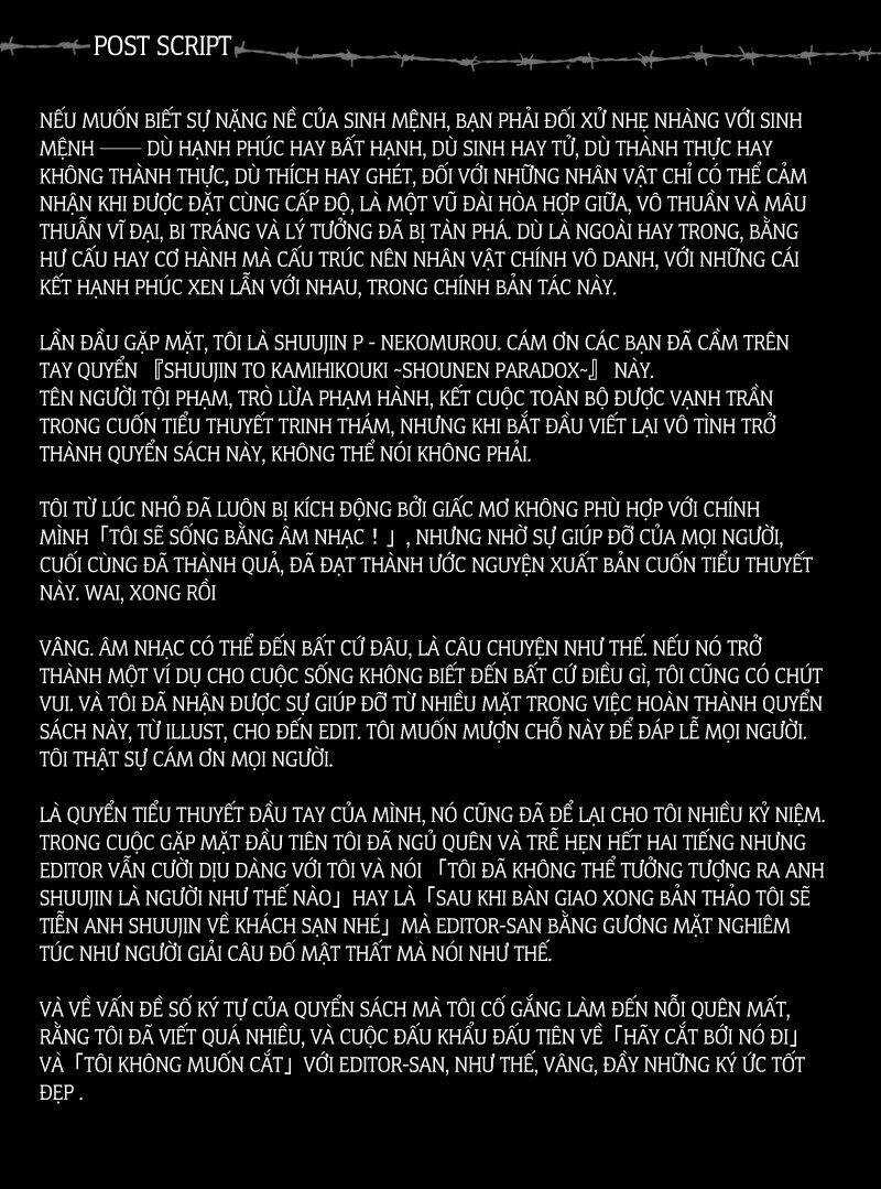 Shuujin To Kamihikouki ~Shounen Paradox~ Chapter 3.5 trang 41