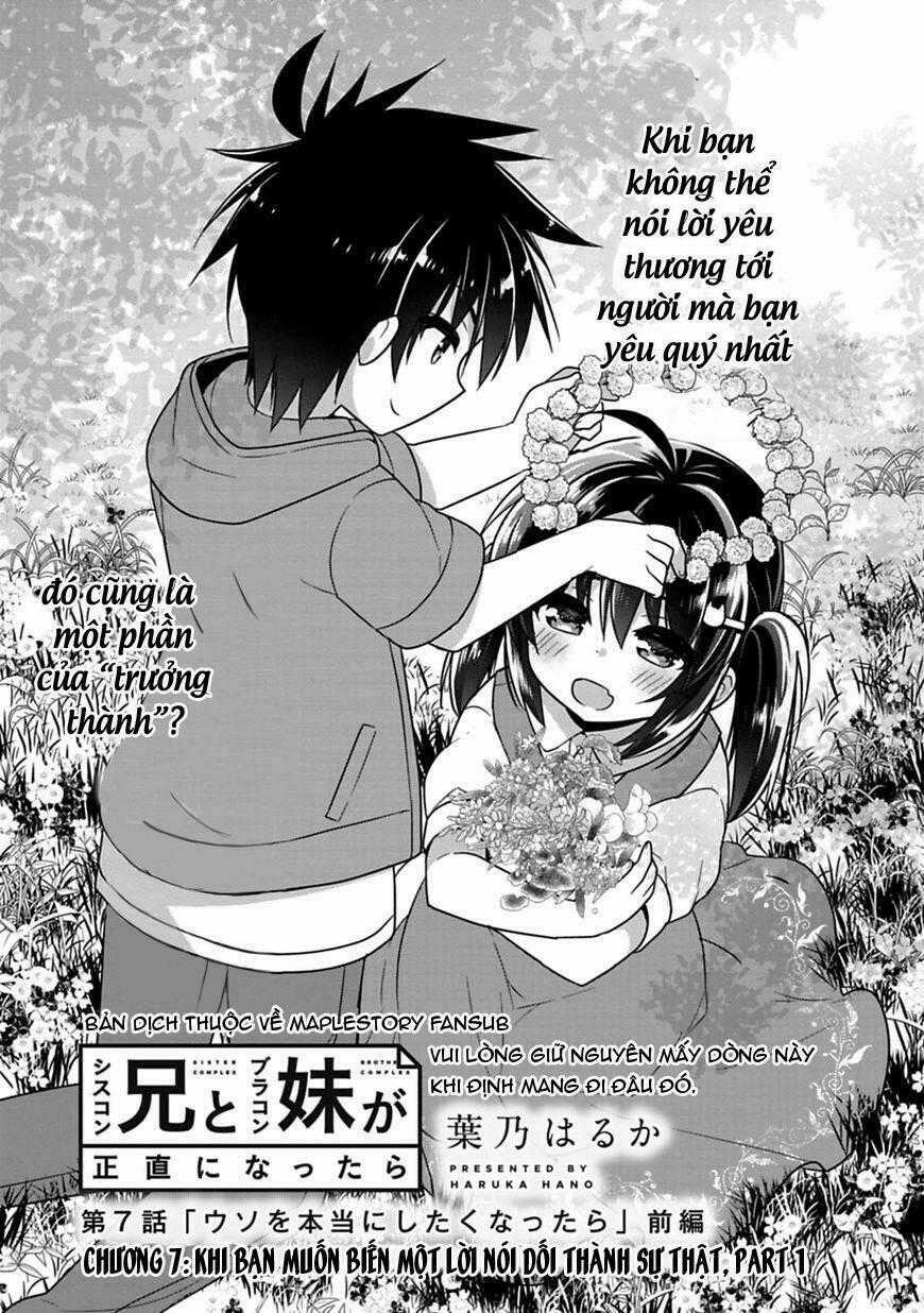 Siscon Ani To Brocon Imouto Ga Shoujiki Ni Nattara Chapter 7 trang 1