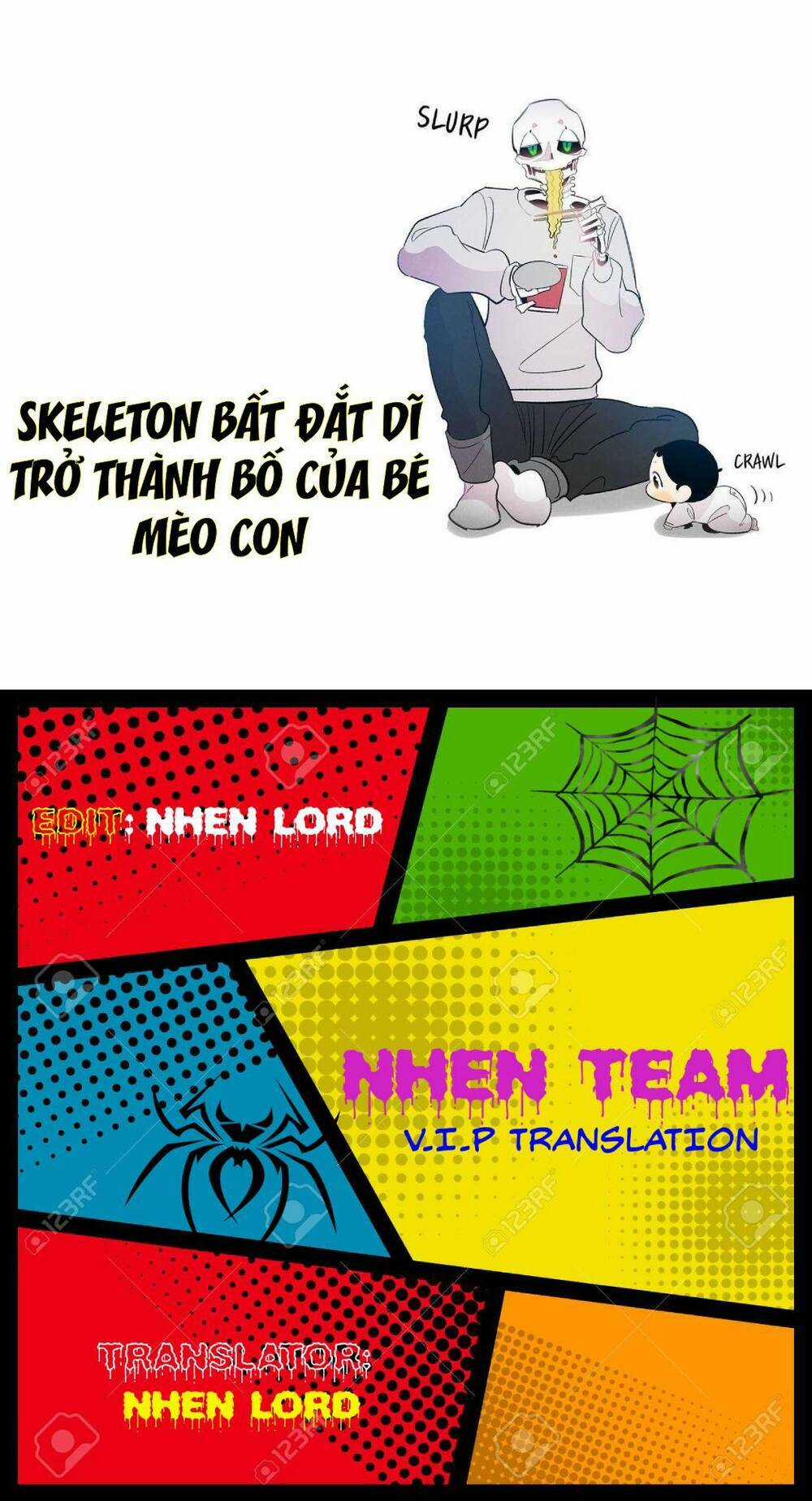 Skeleton Bất Đắt Dĩ Trở Thành Bố Của Bé Mèo Con Chapter 17 trang 0