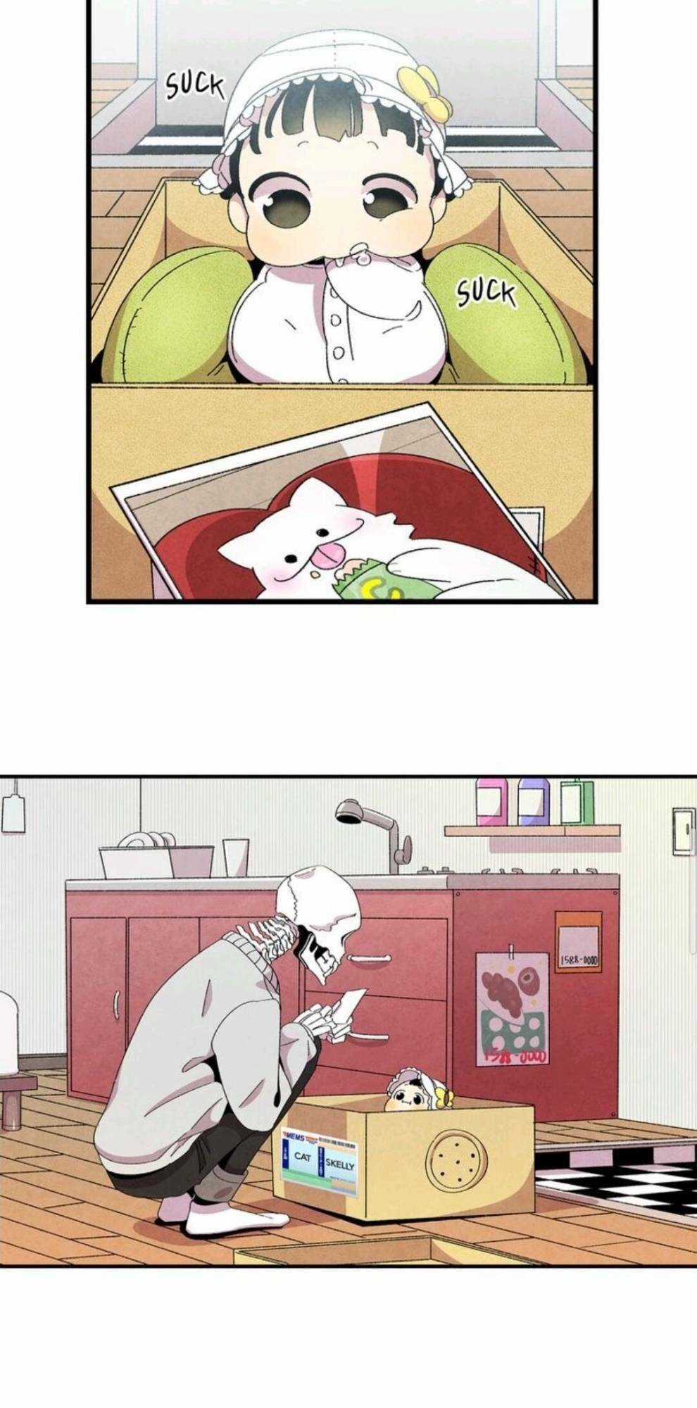 Skeleton Bất Đắt Dĩ Trở Thành Bố Của Bé Mèo Con Chapter 2 trang 44