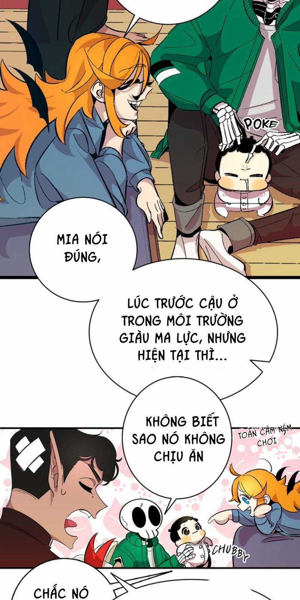 Skeleton Bất Đắt Dĩ Trở Thành Bố Của Bé Mèo Con Chapter 4 trang 44