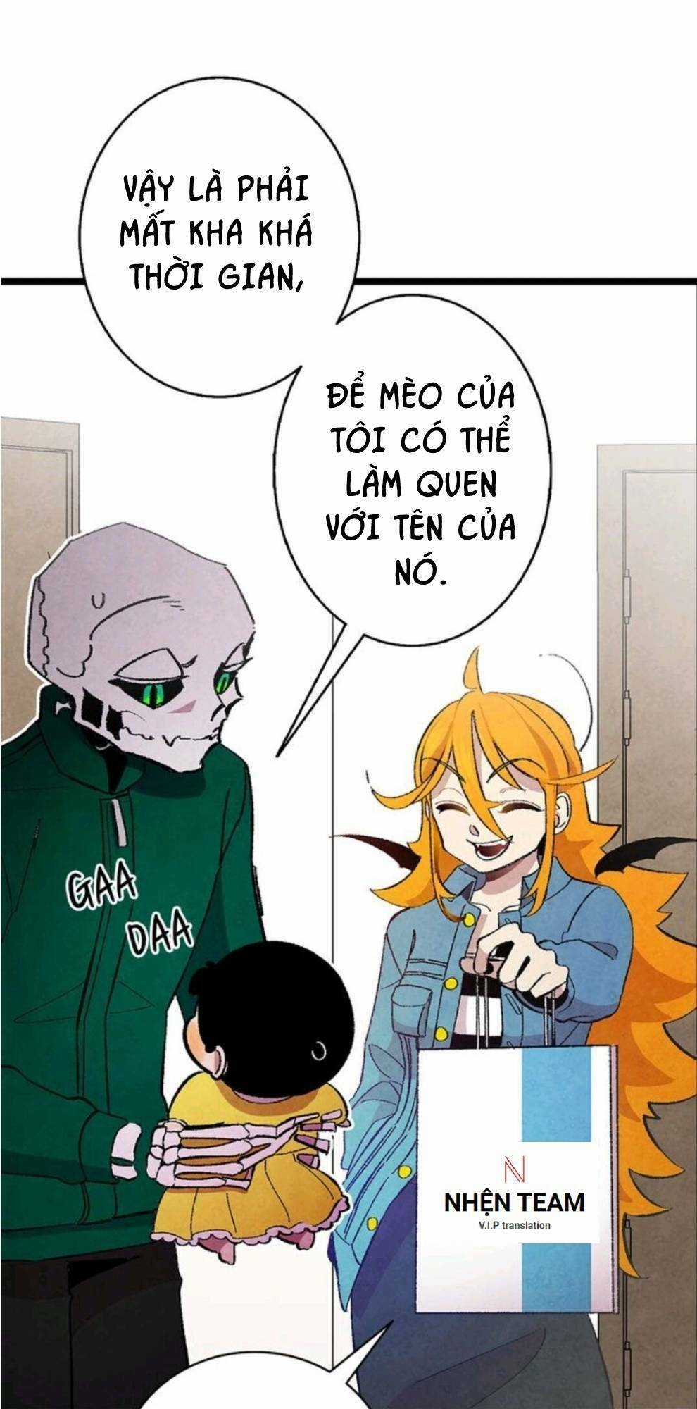 Skeleton Bất Đắt Dĩ Trở Thành Bố Của Bé Mèo Con Chapter 9 trang 8