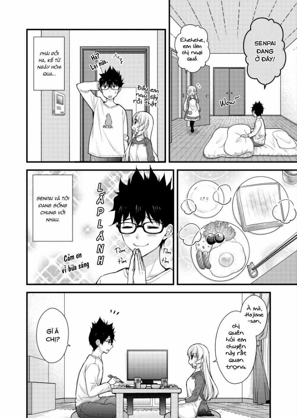 Sống Chung Với Senpai Kiêm Bạn Gái Nhỏ Nhắn Của Tôi Chapter 2 trang 3