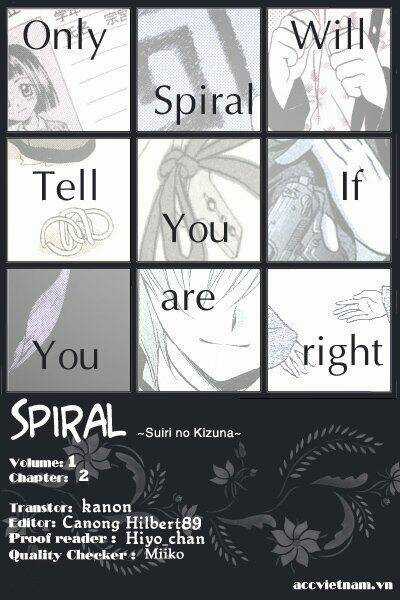 Spiral: Suiri No Kizuna Chapter 2 trang 0