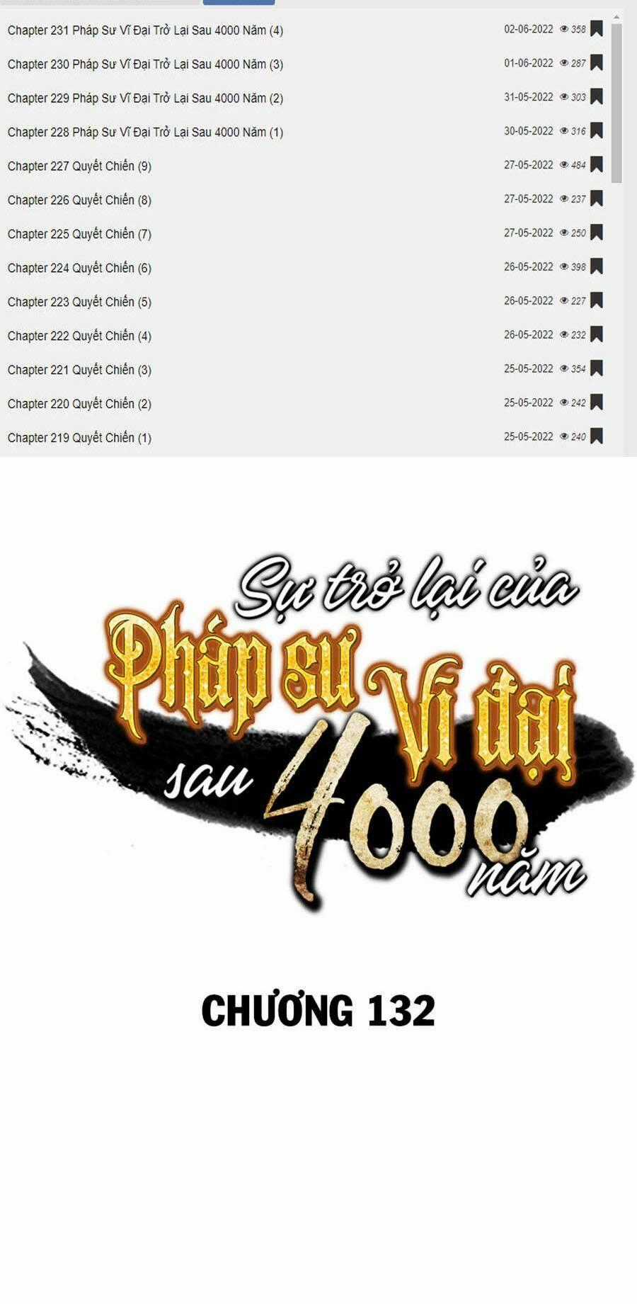 Sự Trở Lại Của Pháp Sư Vĩ Đại Sau 4000 Năm Chapter 132 trang 1
