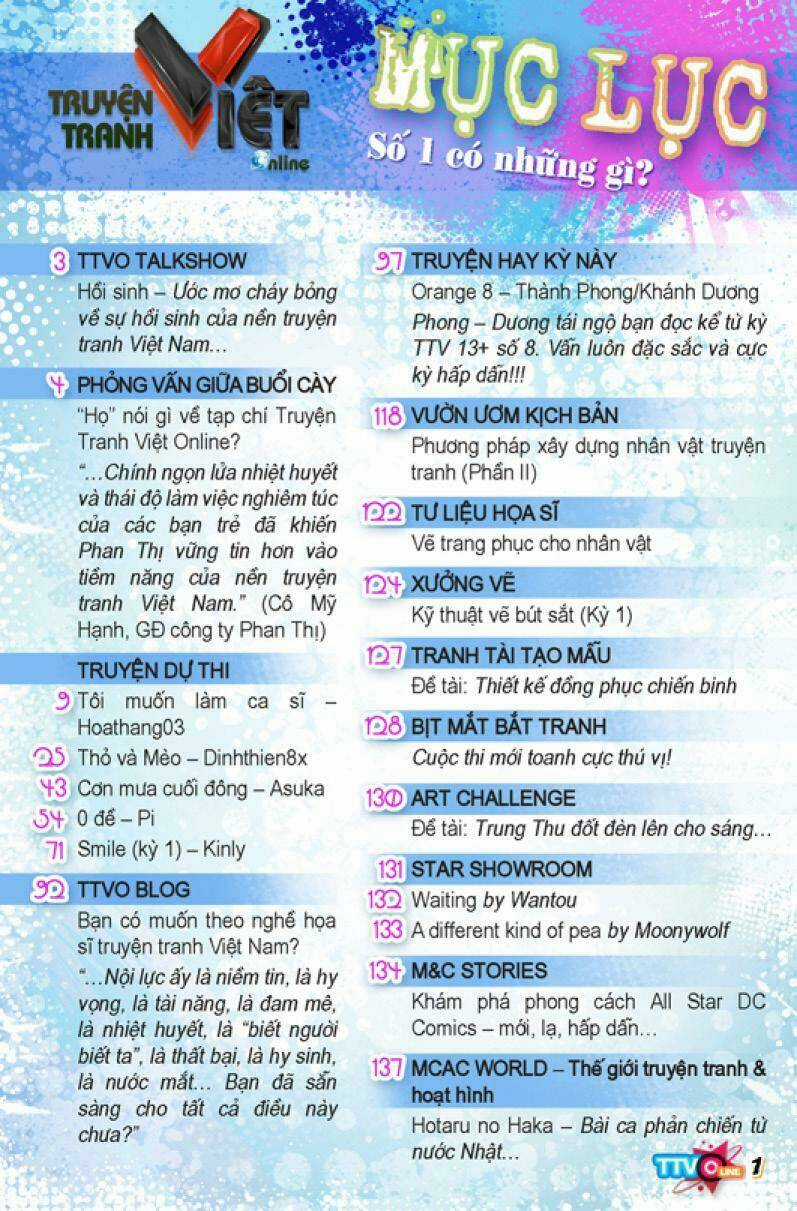 Tạp Chí Truyện Tranh Việt Nam Online - Ttvo Chapter 1 trang 2