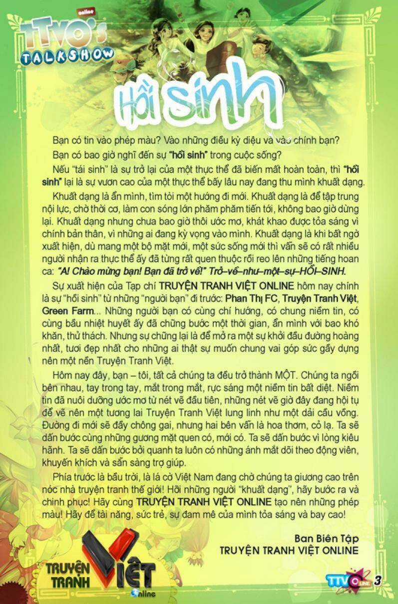 Tạp Chí Truyện Tranh Việt Nam Online - Ttvo Chapter 1 trang 4