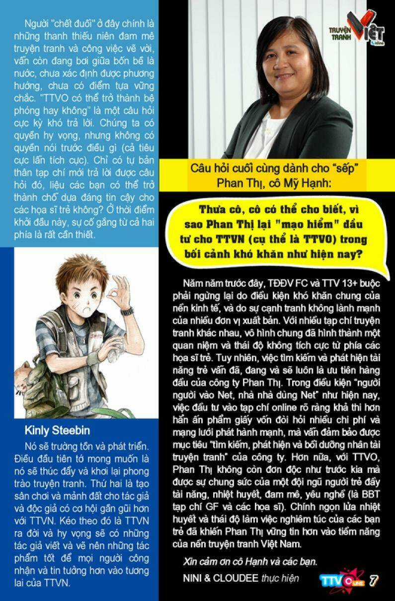 Tạp Chí Truyện Tranh Việt Nam Online - Ttvo Chapter 1 trang 8