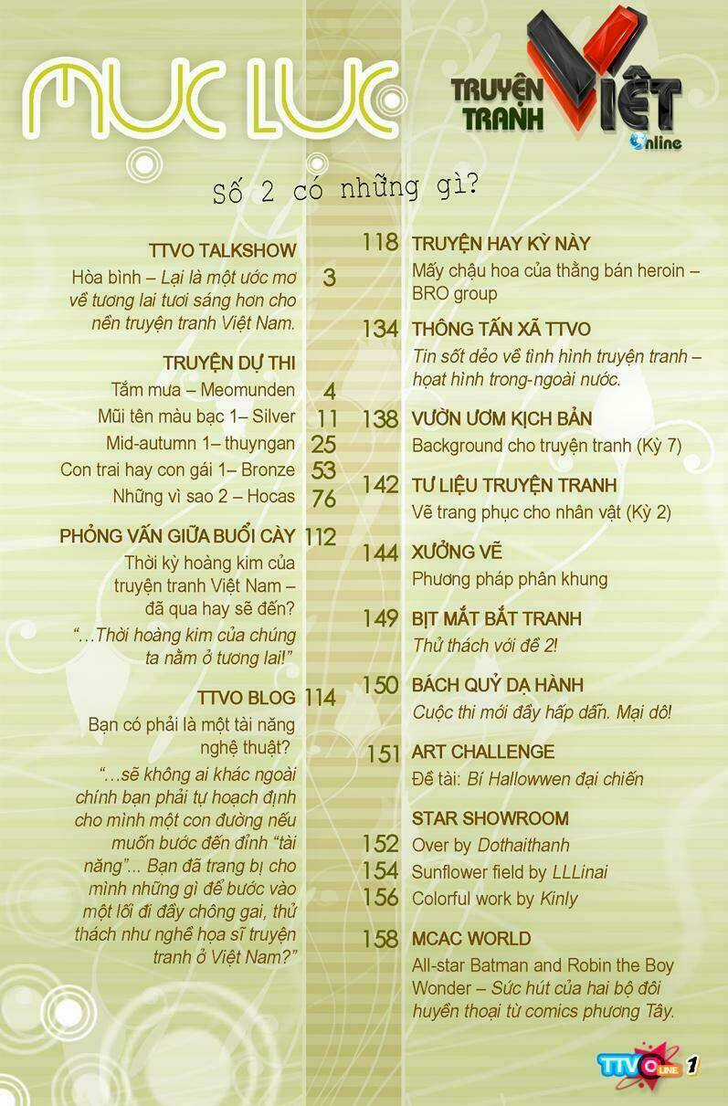 Tạp Chí Truyện Tranh Việt Nam Online - Ttvo Chapter 2 trang 2