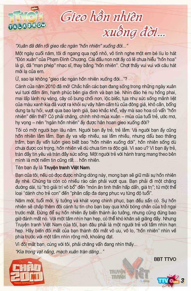 Tạp Chí Truyện Tranh Việt Nam Online - Ttvo Chapter 5 trang 3