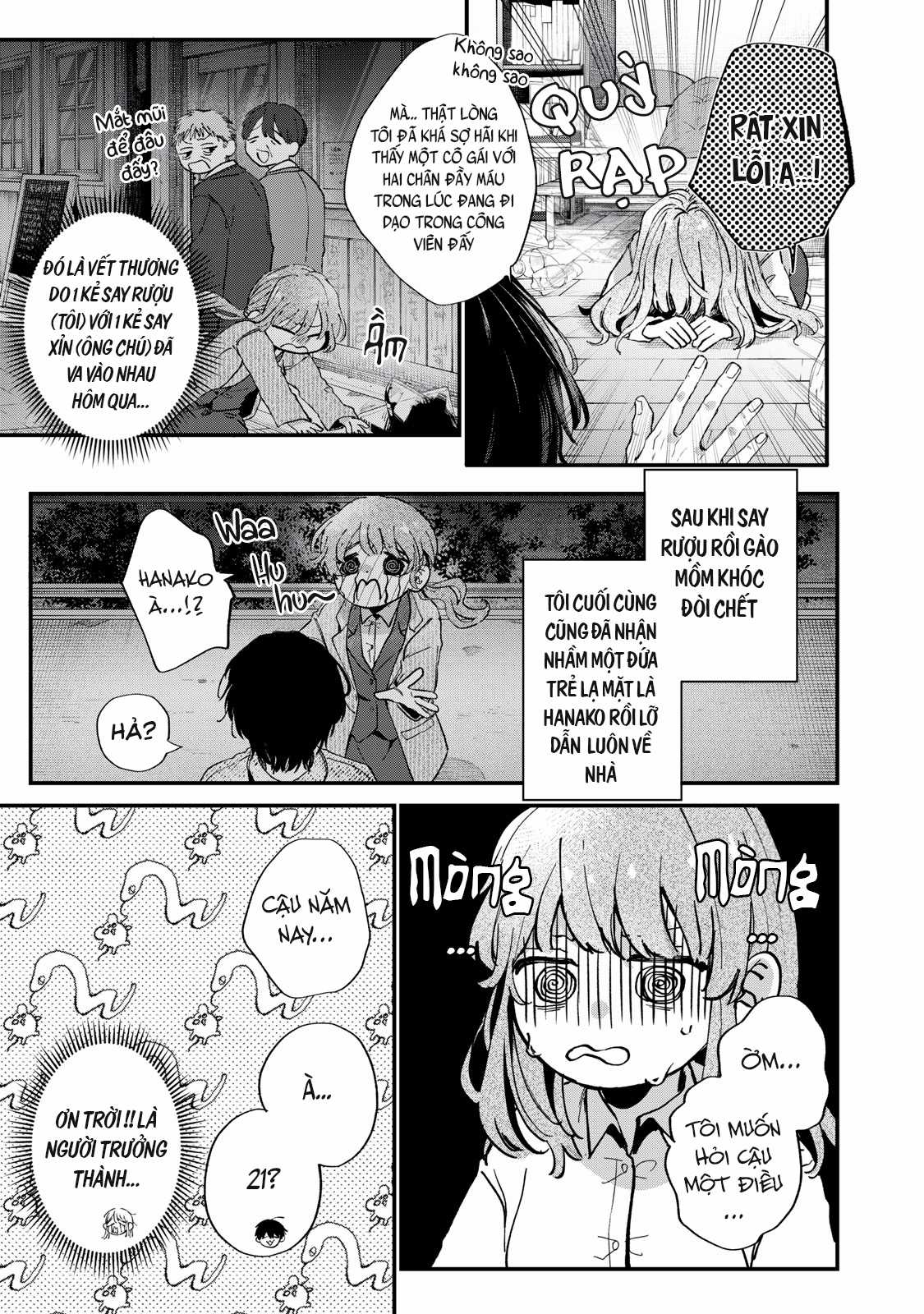 Tên ăn bám Hana-kun luôn muốn chết Chapter 1 trang 8