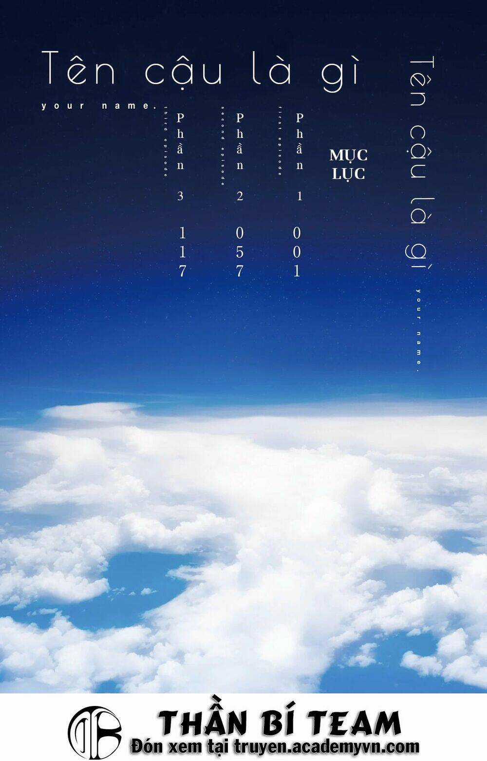 Tên Cậu Là Gì? Chapter 1 trang 3