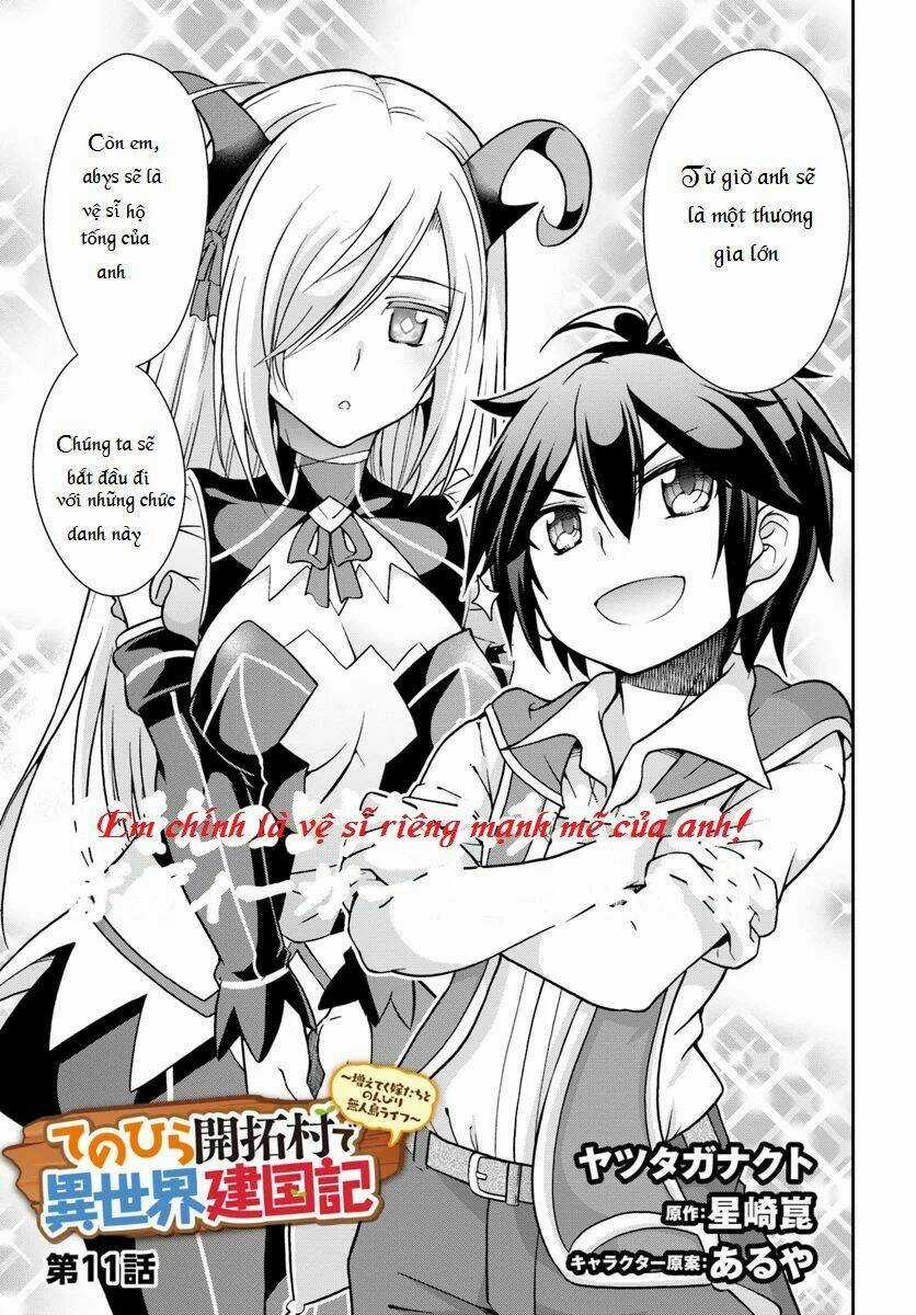 Tenohira Kaitaku Mura De Isekai Kenkokuki: Fueteku Yome-Tachi To Nonbiri Mujintou Life Chapter 11 trang 3