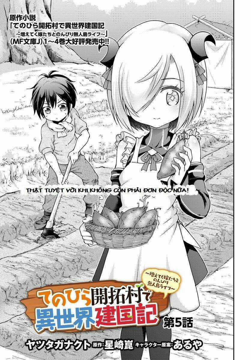 Tenohira Kaitaku Mura De Isekai Kenkokuki: Fueteku Yome-Tachi To Nonbiri Mujintou Life Chapter 5 trang 2
