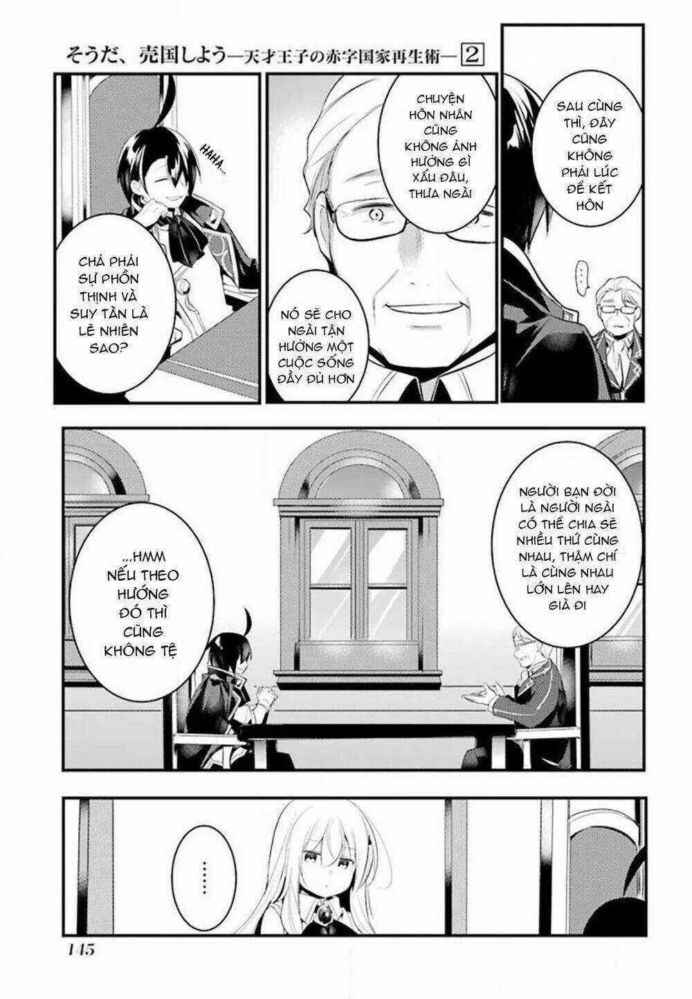 Tensai Ouji No Akaji Kokka Saisei Jutsu - Souda, Baikoku Shiyou Chapter 28 trang 12