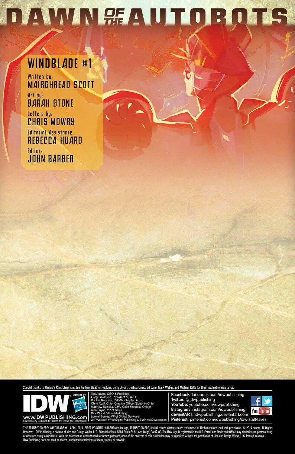 The Transformers: Windblade Chapter 1.1 trang 1