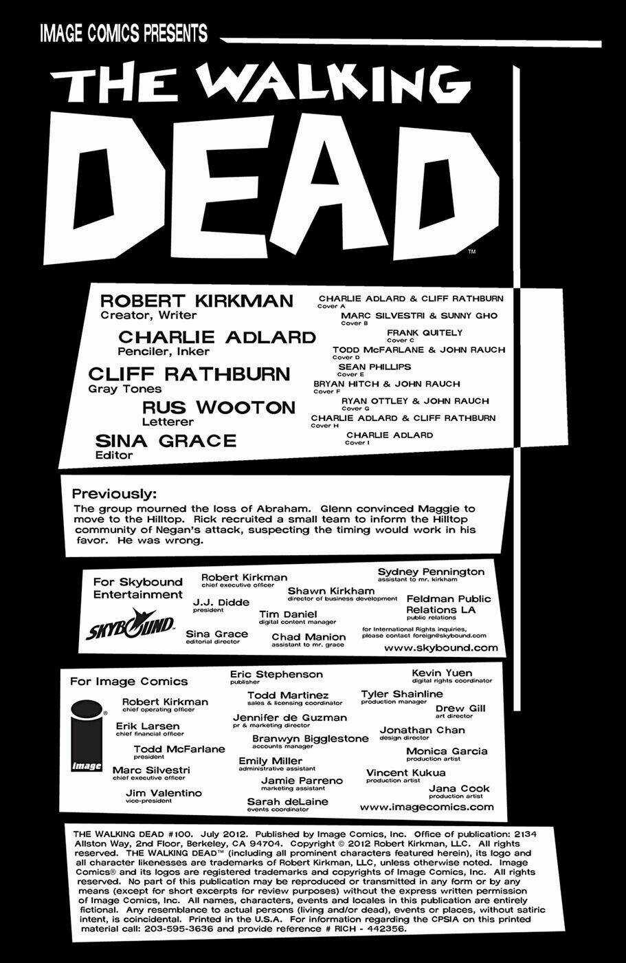 The Walking Dead Chapter 100 trang 3