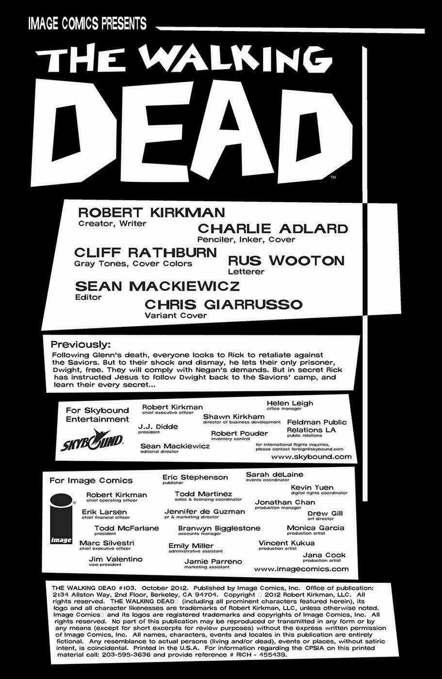 The Walking Dead Chapter 103 trang 3