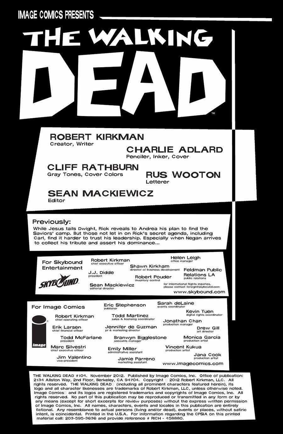 The Walking Dead Chapter 104 trang 2