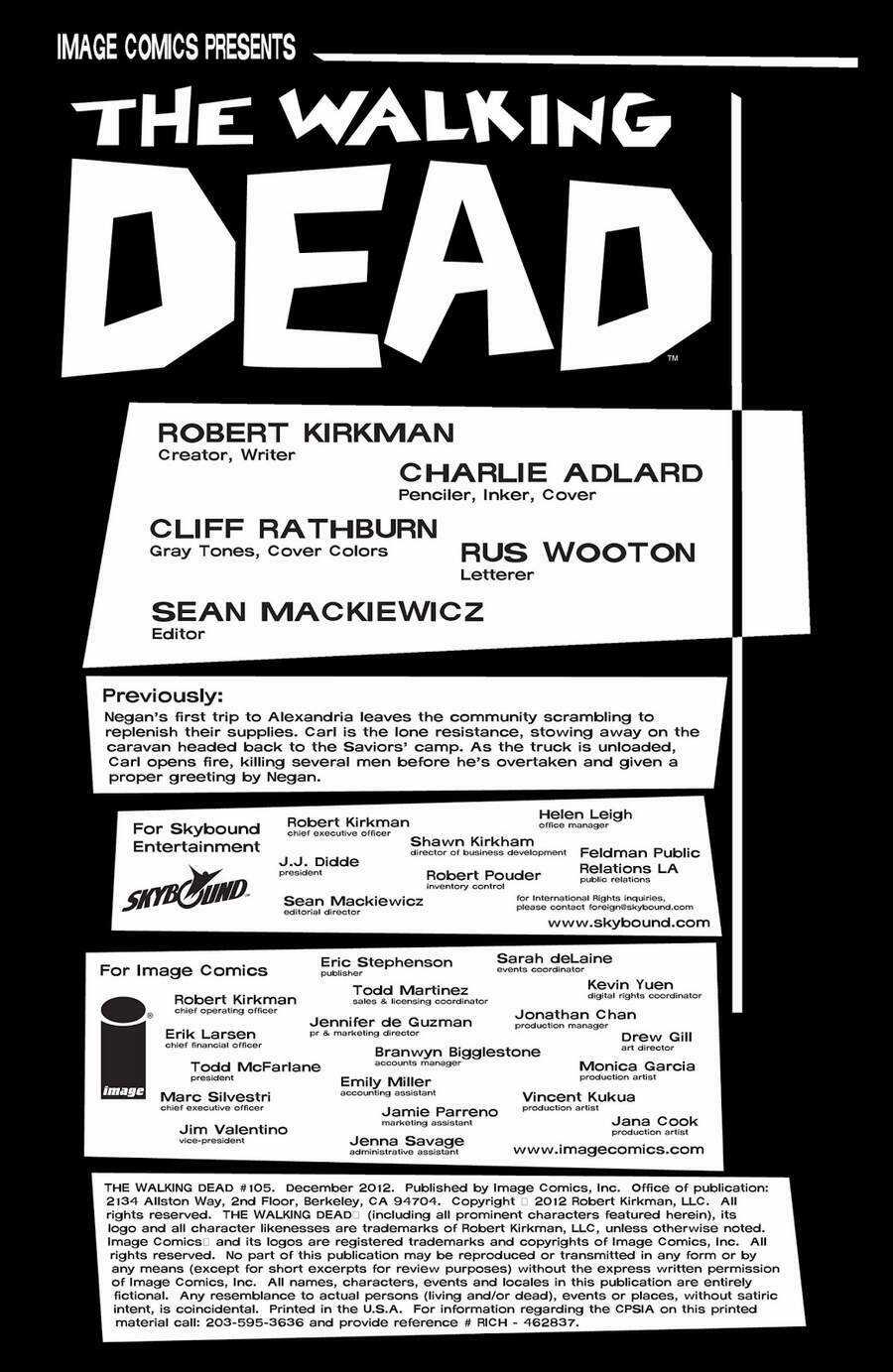 The Walking Dead Chapter 105 trang 2