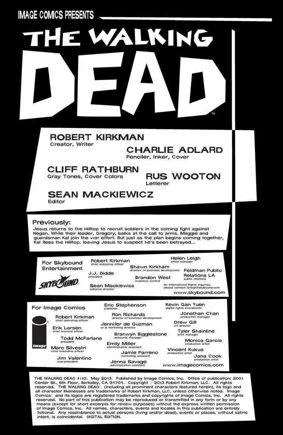 The Walking Dead Chapter 110 trang 2