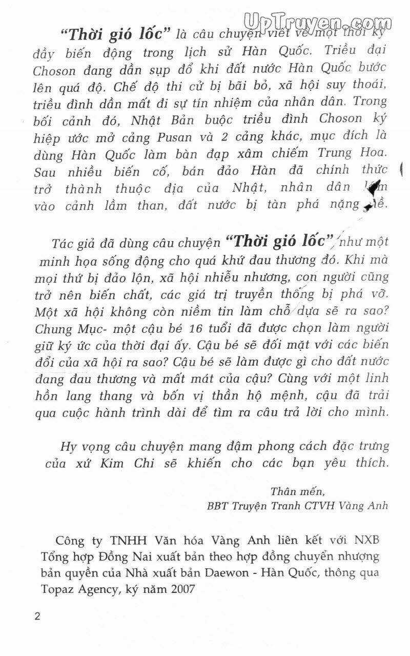 Thời Gió Lốc (Thời Đại Phong Tang) Chapter 6 trang 3