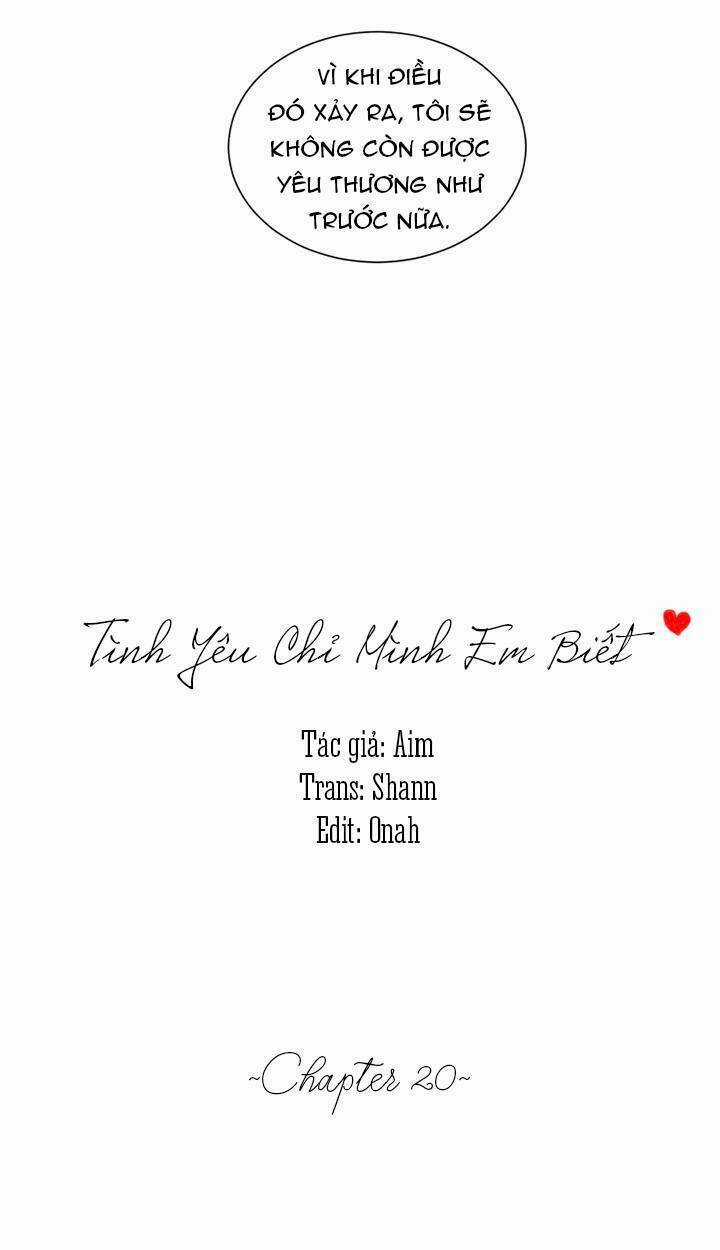 Tình Yêu Chỉ Mình Em Biết Chapter 20 trang 11