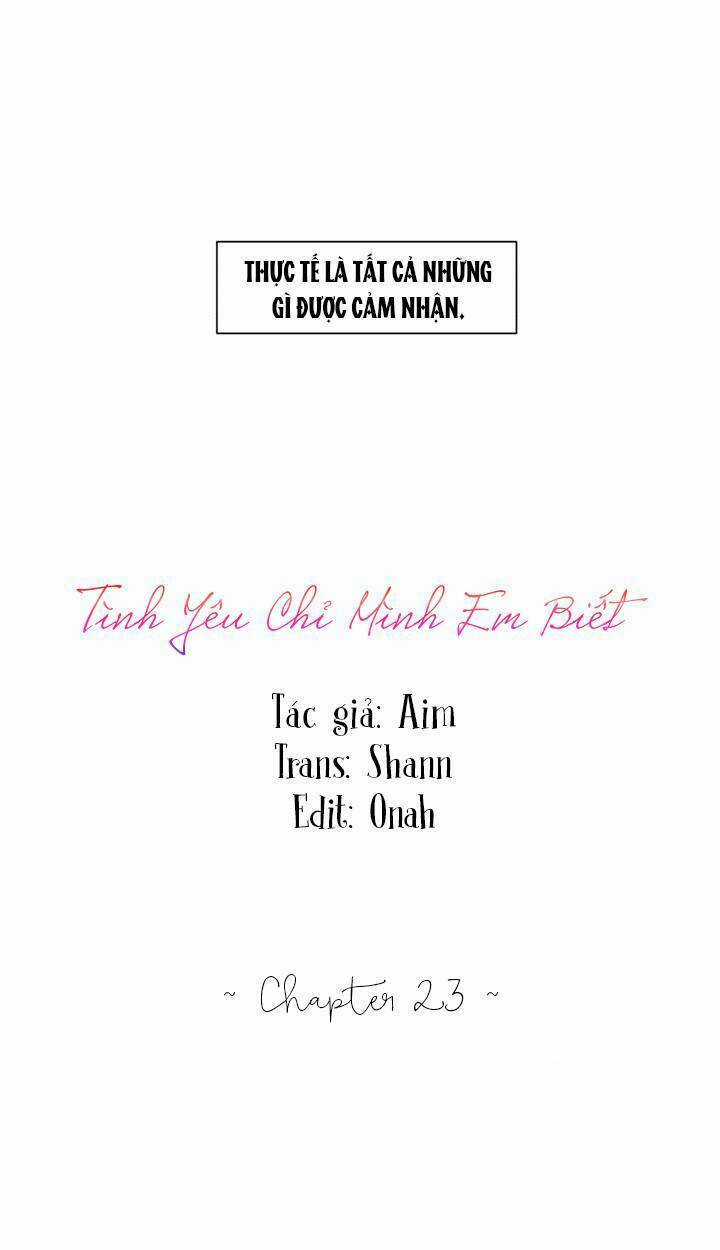 Tình Yêu Chỉ Mình Em Biết Chapter 23 trang 6