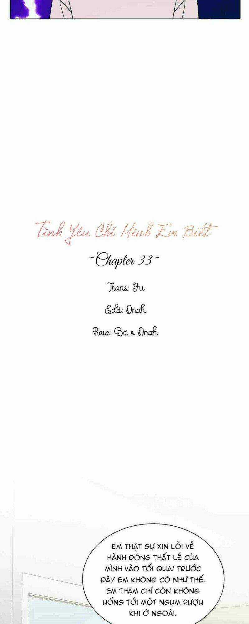 Tình Yêu Chỉ Mình Em Biết Chapter 33 trang 5