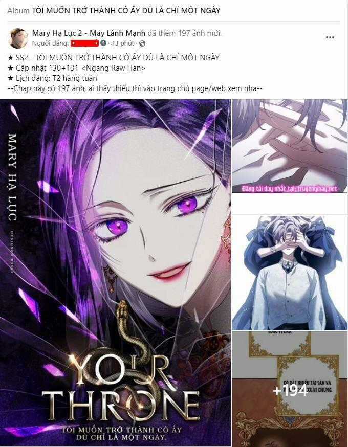 Tôi Muốn Trở Thành Cô Ấy Chỉ Một Ngày Chapter 130.2 trang 0