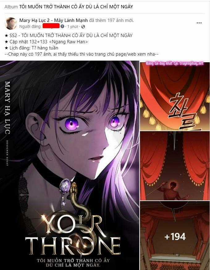 Tôi Muốn Trở Thành Cô Ấy Chỉ Một Ngày Chapter 132.1 trang 0