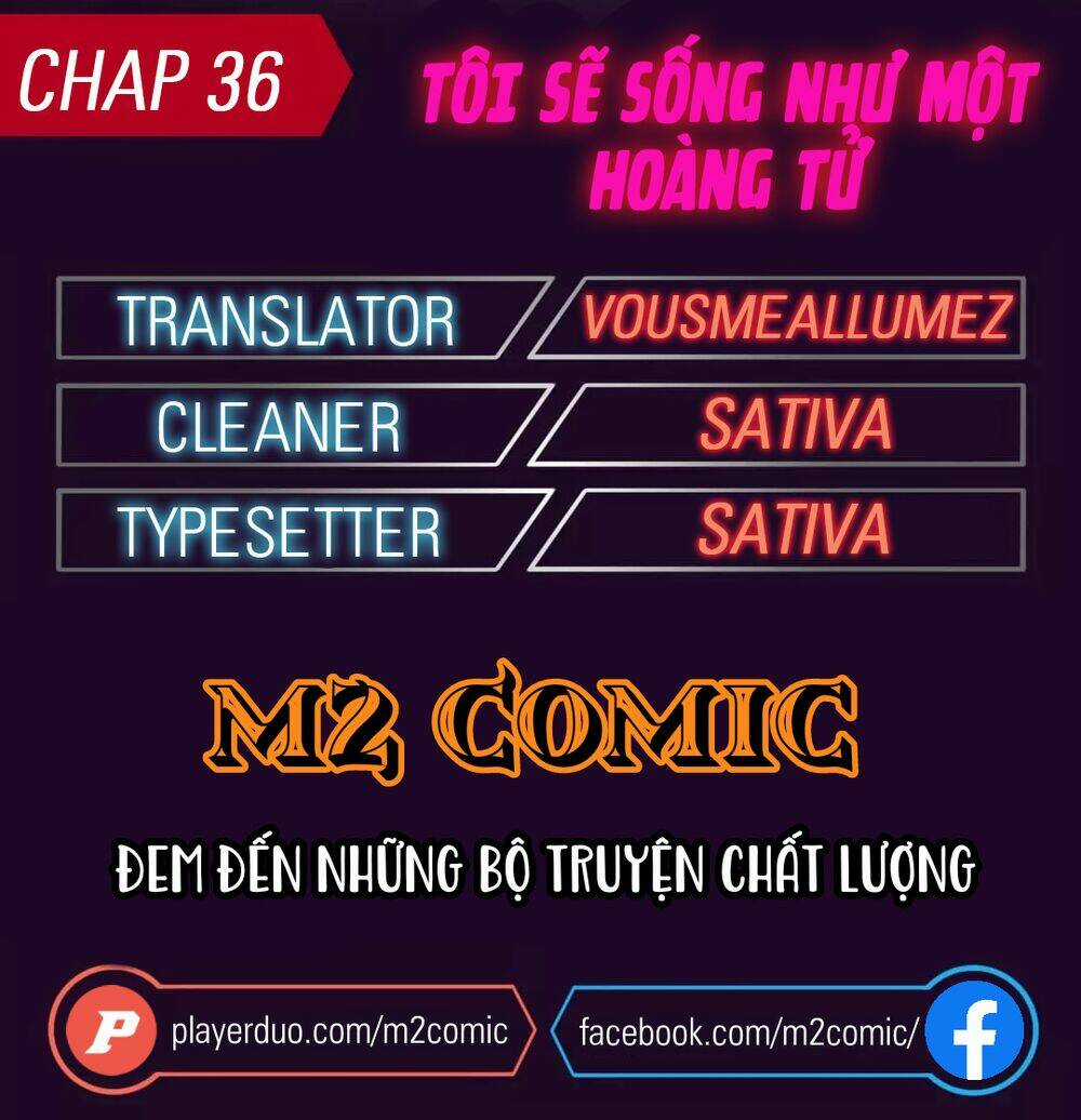 Tôi Sẽ Sống Như Một Hoàng Tử Chapter 36 trang 0