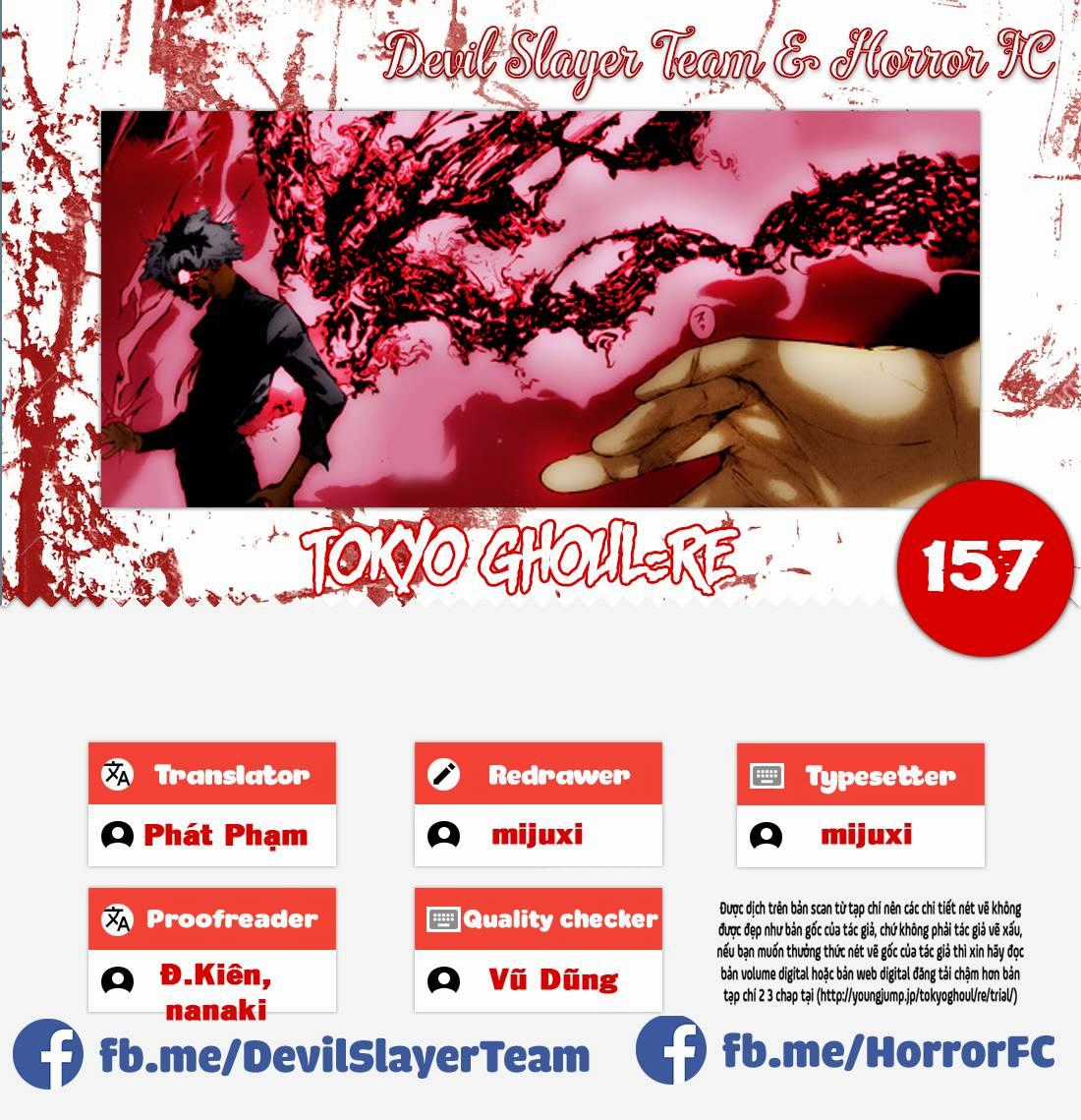 Tokyo Ghoul:re Chapter 157 trang 0