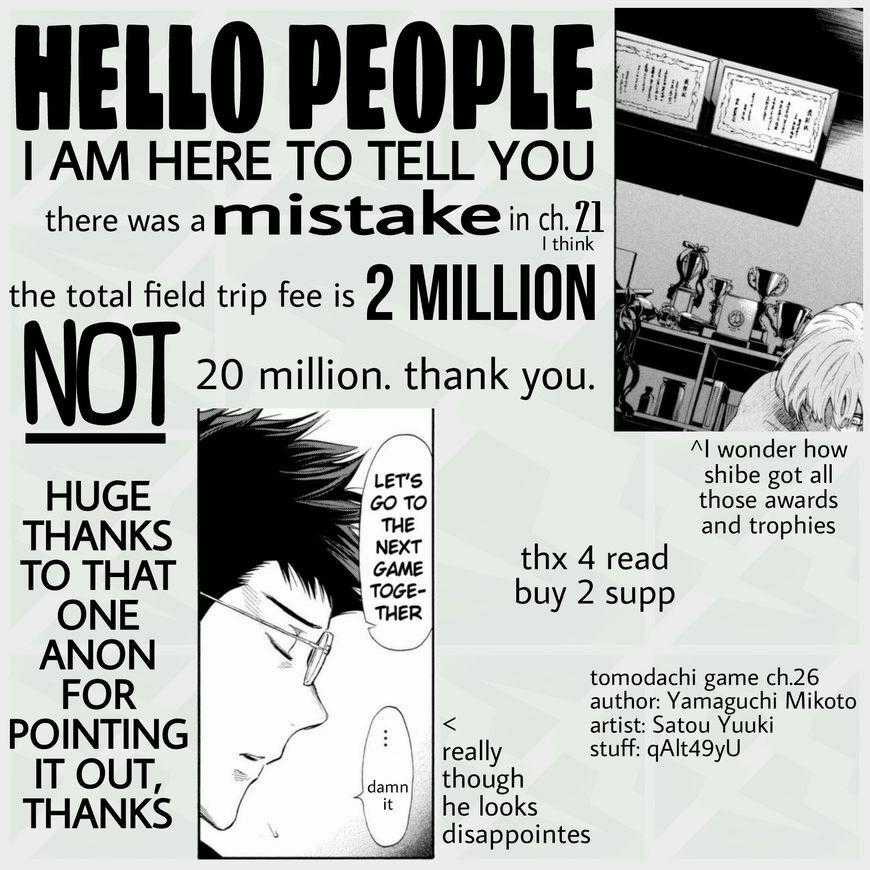 Tomodachi Game Máy chơi trò chơi điện tử tốt nhất Chapter 26 trang 38