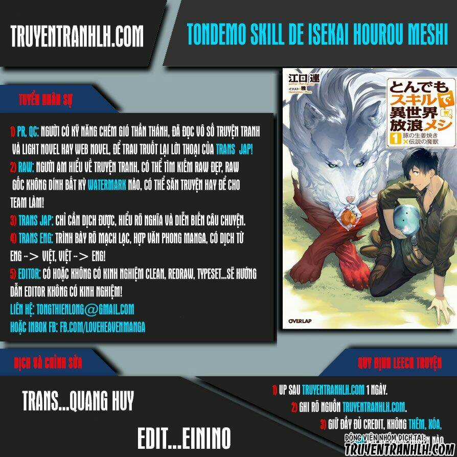 Tondemo Skill De Isekai Hourou Meshi Chapter 8 trang 0