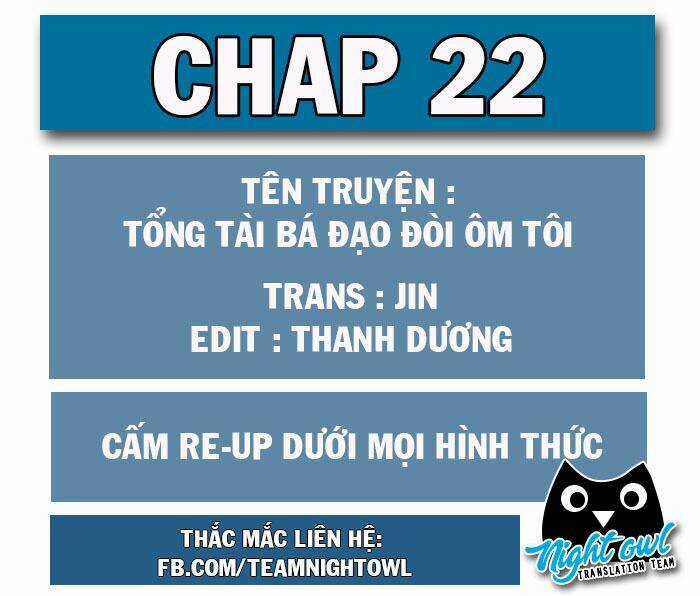 Tổng Tài Bá Đạo Cầu Ôm Ôm Chapter 22 trang 0