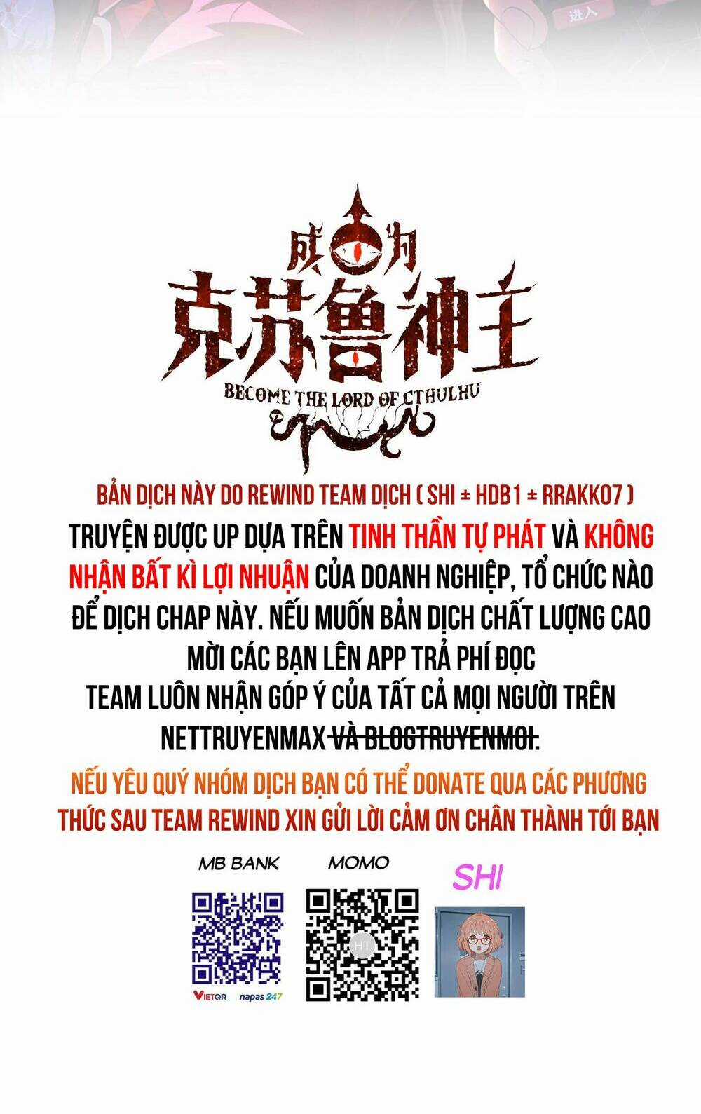 Trở Thành Thần Chủ Cthulhu Chapter 80 trang 1