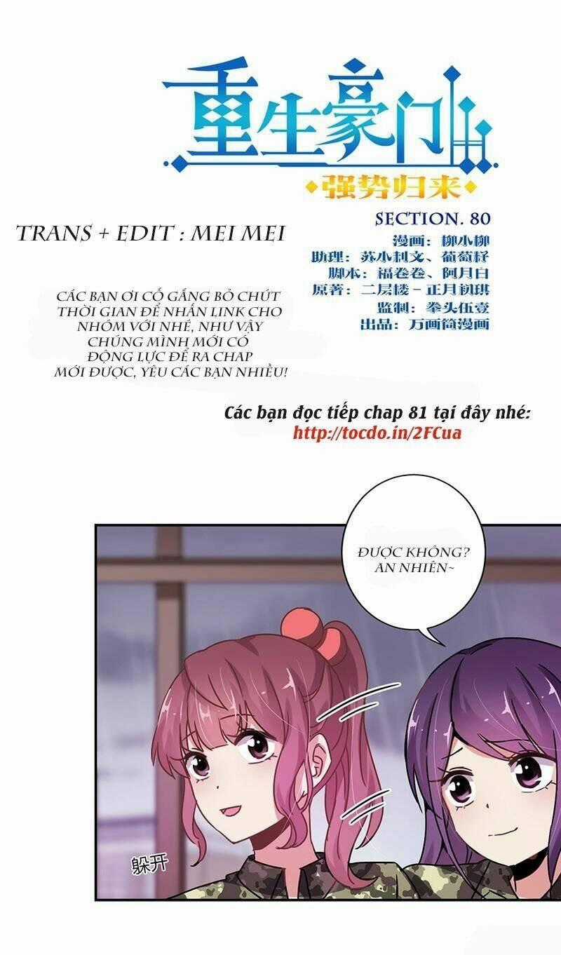 Trọng Sinh Chi Hao Môn Cường Thế Quy Lai Chapter 80 trang 0