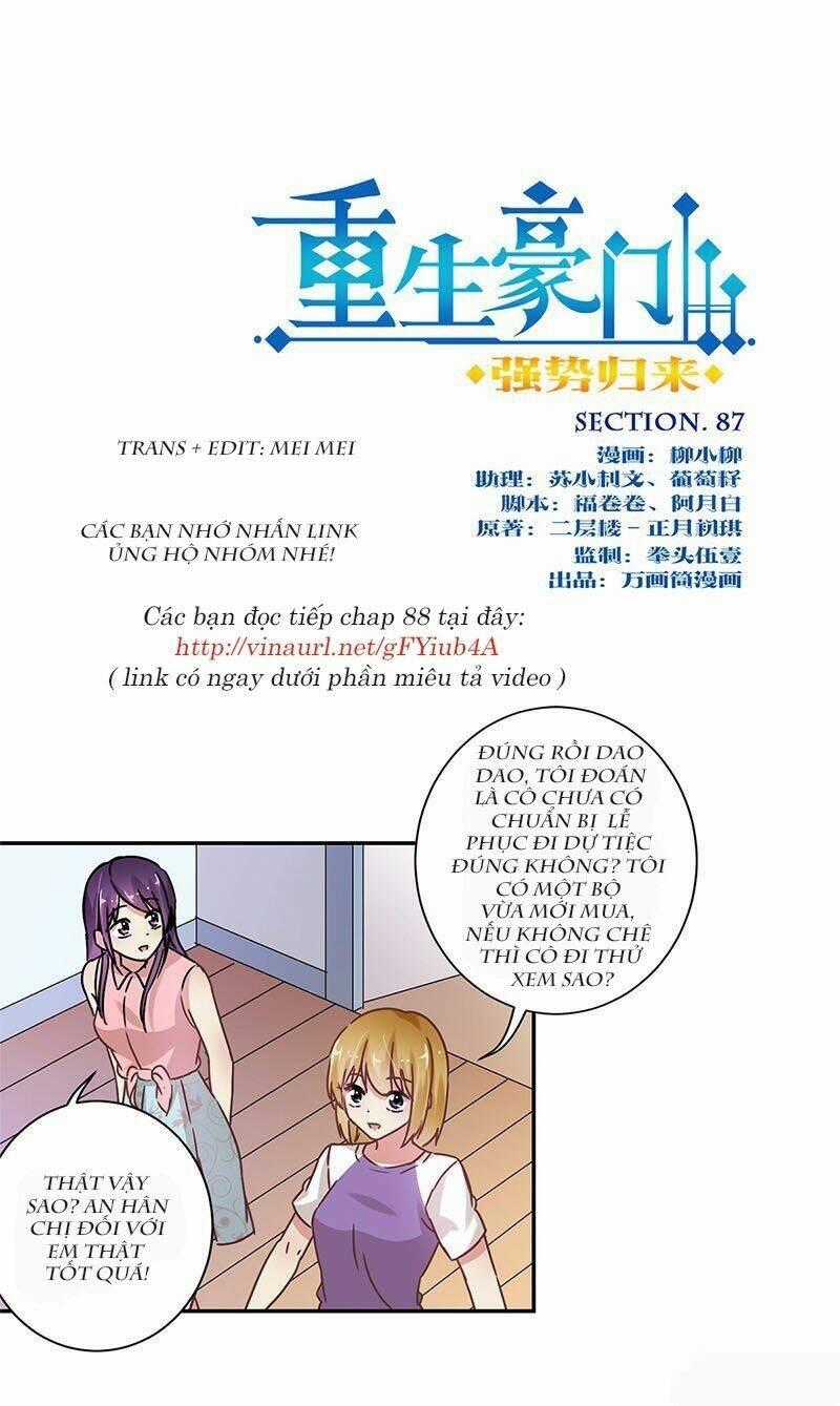 Trọng Sinh Chi Hao Môn Cường Thế Quy Lai Chapter 87 trang 0