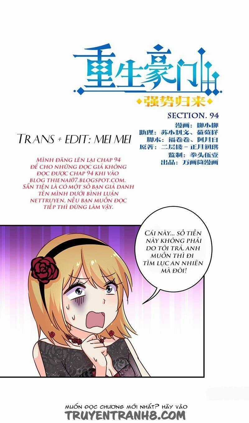 Trọng Sinh Chi Hao Môn Cường Thế Quy Lai Chapter 94 trang 0