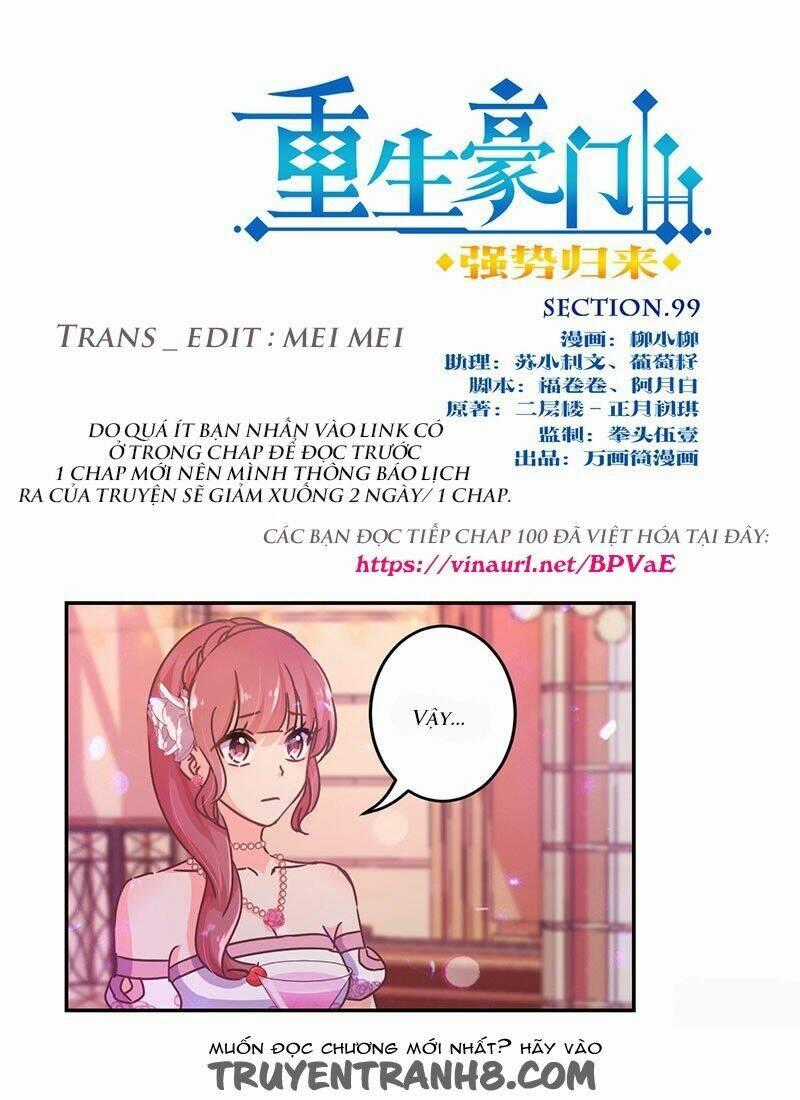 Trọng Sinh Chi Hao Môn Cường Thế Quy Lai Chapter 99 trang 0